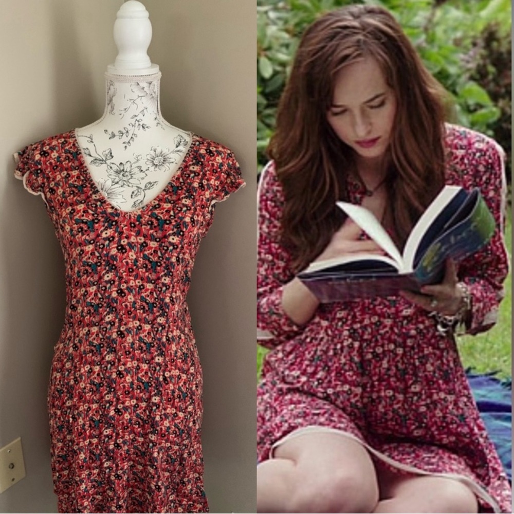 5/1/6. ASO ALT Anastasia Steele Fifty Shades Of Free Zadig & Voltaire Red Dress